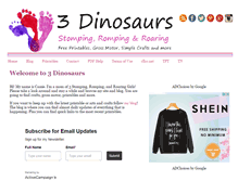 Tablet Screenshot of 3dinosaurs.com